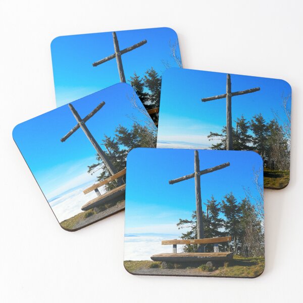 Item preview, bench with cross designed and sold by ChicVoyagePics.