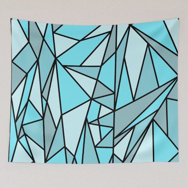 Item preview, Blue Crystal Wall Pattern designed and sold by DankSpaceStudio.