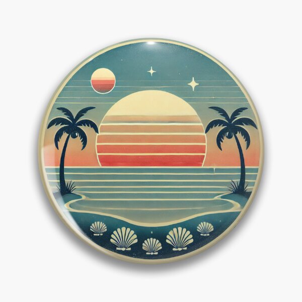 Artikelvorschau, Retro 1979 Sommer Strand Sonnenuntergang entworfen und verkauft von KittyKatto.