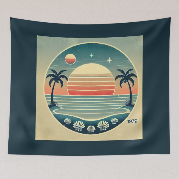 Item preview, Retro 1979 Summer Beach Sunset designed and sold by KittyKatto.