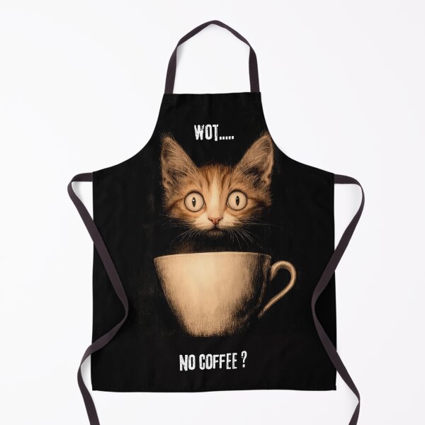 Item preview, Kitten in Need of Caffeine. Wot No Coffee? designed and sold by Shoot-The-Moon.