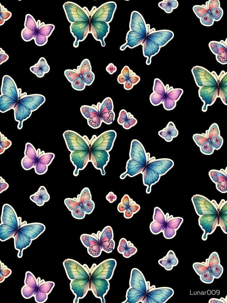 Thumbnail 4 of 4, iPhone Case, Butterfly Sticker Collection designed and sold by Lunar009.