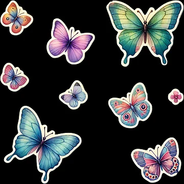 Artwork thumbnail, Butterfly Sticker Collection  by Lunar009