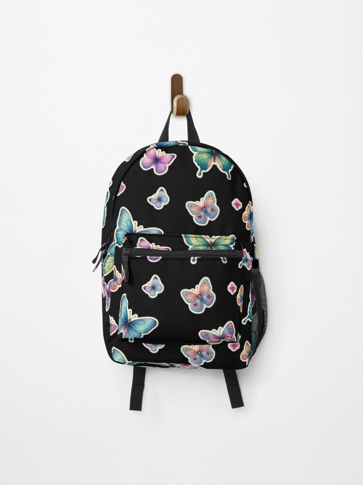 Thumbnail 1 of 3, Backpack, Butterfly Sticker Collection designed and sold by Lunar009.