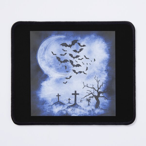 Item preview, crescent moon, misty burial mounds, bats designed and sold by Kirei-Lily.