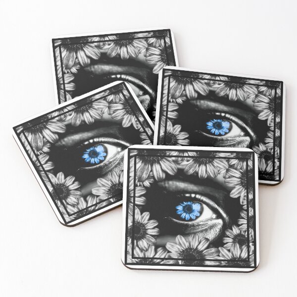 Item preview, The blue eye, a flower-eye, an eye-flower, flowers, flower-pupil designed and sold by silent-violin.