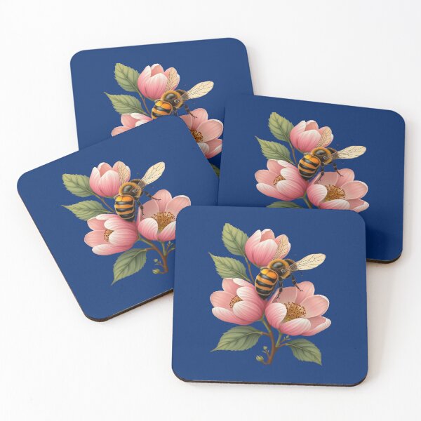 Item preview, Arkansan State Honey Bee And Apple Blossom Vector Design designed and sold by taiche.