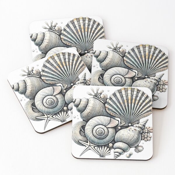 Item preview, sea shells sticker  designed and sold by NCNGDESIGN.