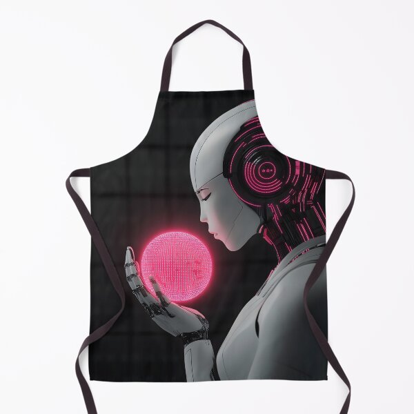 Item preview, 3D Render of Robot Woman with Glowing Pink Sphere designed and sold by Soul-Sparks.