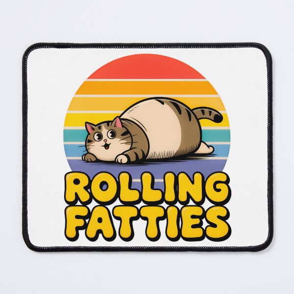 Item preview, Chubby Cat Retro Design with Rolling Hands for Animal Lovers designed and sold by Meme-shirt.