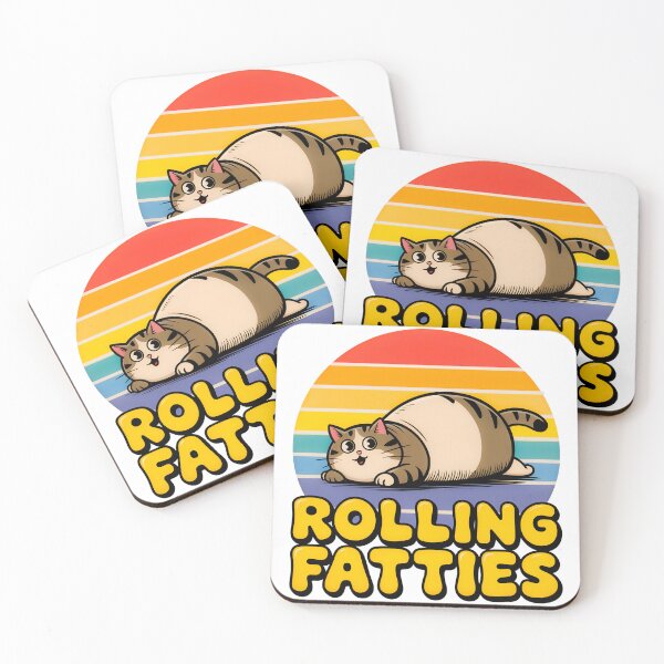 Item preview, Chubby Cat Retro Design with Rolling Hands for Animal Lovers designed and sold by Meme-shirt.