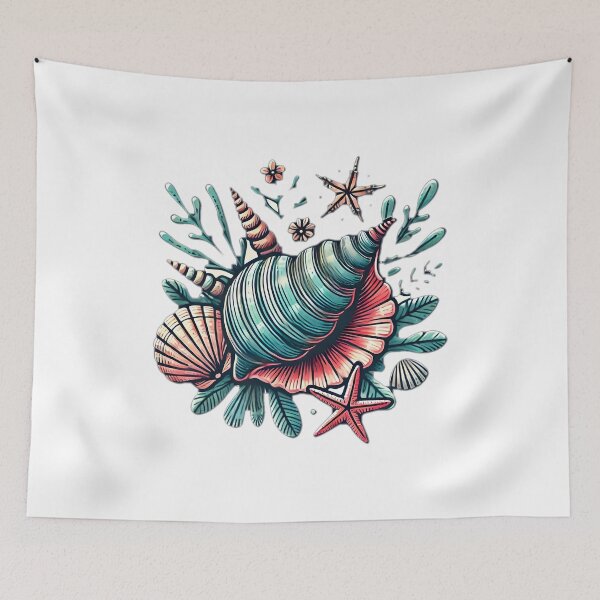 Item preview, sea shells sticker  designed and sold by NCNGDESIGN.