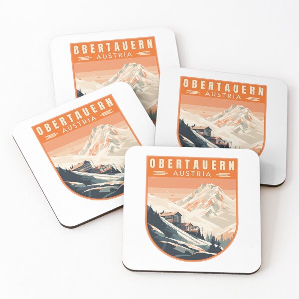Item preview, Obertauern in Radstädter Tauern Austria Retro Travel Art Badge designed and sold by MaateoDesign.