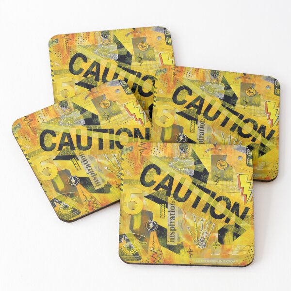 Item preview, Caution Inspiration Yellow Punk Mixed Media designed and sold by Blaize Auxide.