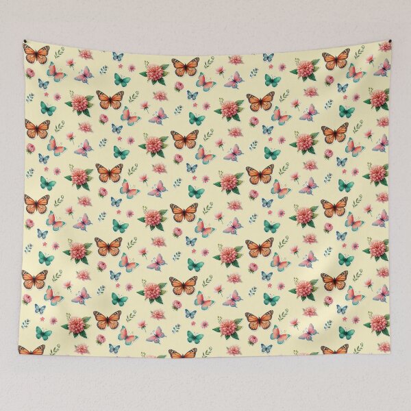 Item preview,  Butterflies and Flowers Harmony pattern (SELECT LARGE FOR STICKERS/MAGNETS) designed and sold by Lunar009.