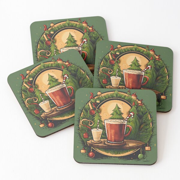 Item preview, Festive Hot Chocolate & Eggnog Holiday Scene designed and sold by Amr Siam.