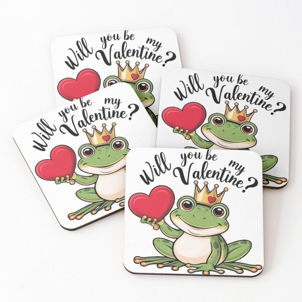 Item preview, Prince Frog Red Valentine Heart Will You Be My Valentine designed and sold by colorleafz.