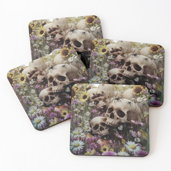 Item preview, "Elegance in Darkness: Skulls, Spiders, and Floral Artistry" designed and sold by Bohospiritart.