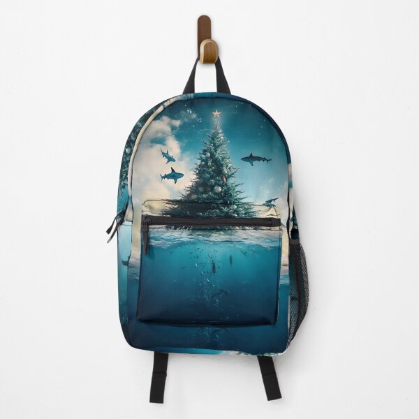 Item preview, Surreal Christmas Tree Underwater with Sharks designed and sold by Amr Siam.