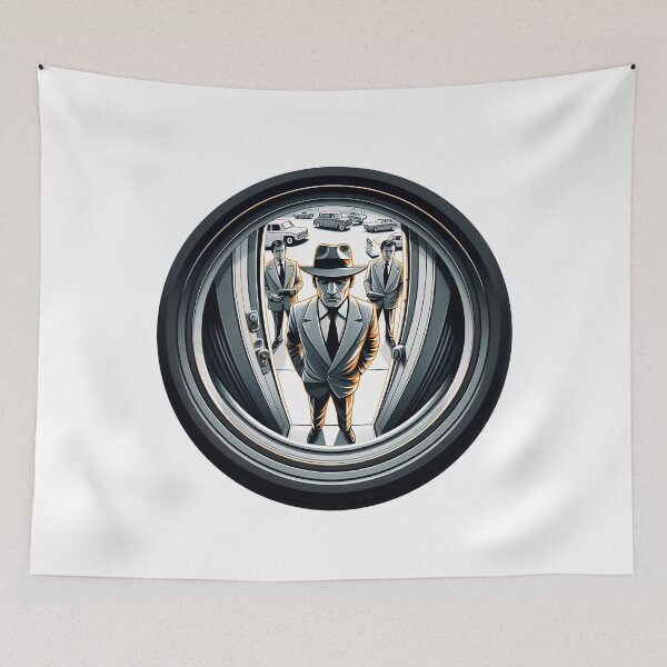 Item preview, Agents in Grey at the Door | Fisheye designed and sold by NoNoNomad.