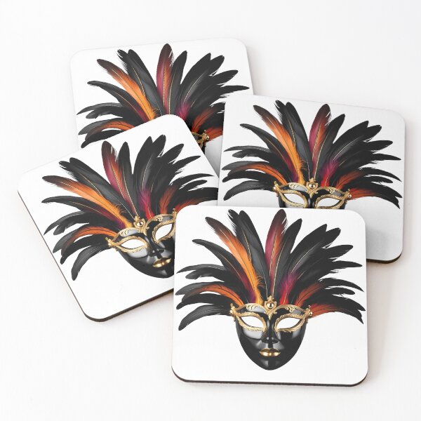 Item preview, Luxurious Venetian Mask with Gold Details and Feathers designed and sold by LoliDesignShop.
