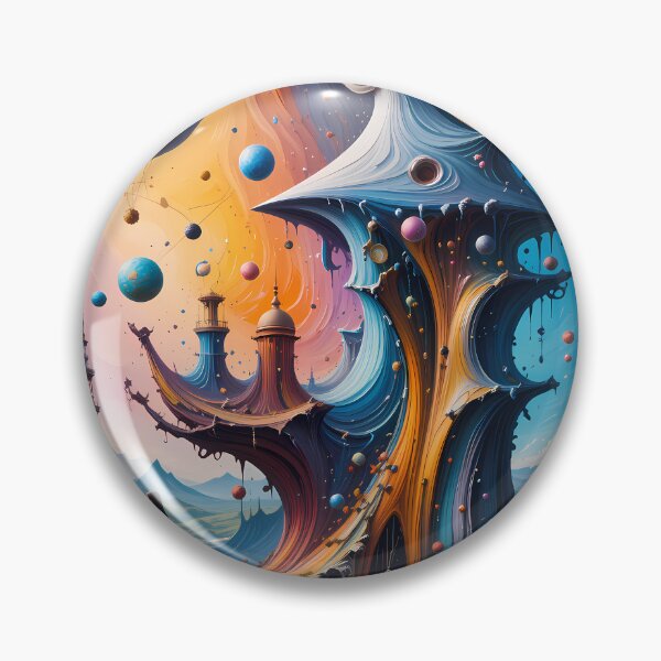 Item preview, Girl Abstracts Fantastical Worlds Landscapes Surreal Art Magic designed and sold by ART ATTACK ZONE.
