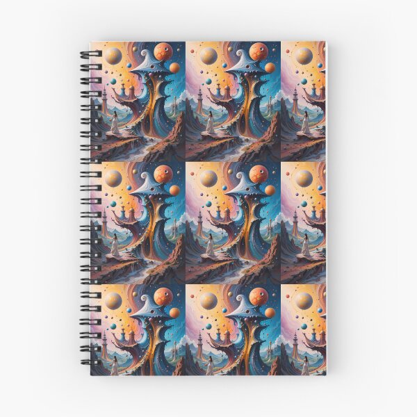 Item preview, Girl Abstracts Fantastical Worlds Landscapes Surreal Art Magic designed and sold by ART ATTACK ZONE.