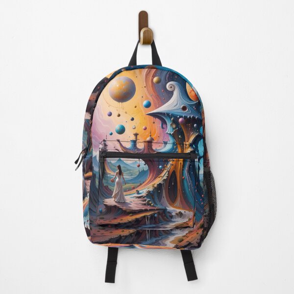 Item preview, Girl Abstracts Fantastical Worlds Landscapes Surreal Art Magic designed and sold by ART ATTACK ZONE.