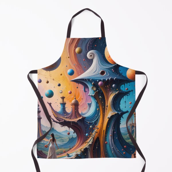 Item preview, Girl Abstracts Fantastical Worlds Landscapes Surreal Art Magic designed and sold by ART ATTACK ZONE.
