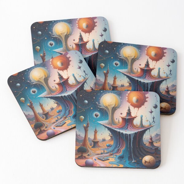 Item preview, Planets Abstracts Fantastical Worlds Landscapes Surreal Art Magic designed and sold by ART ATTACK ZONE.