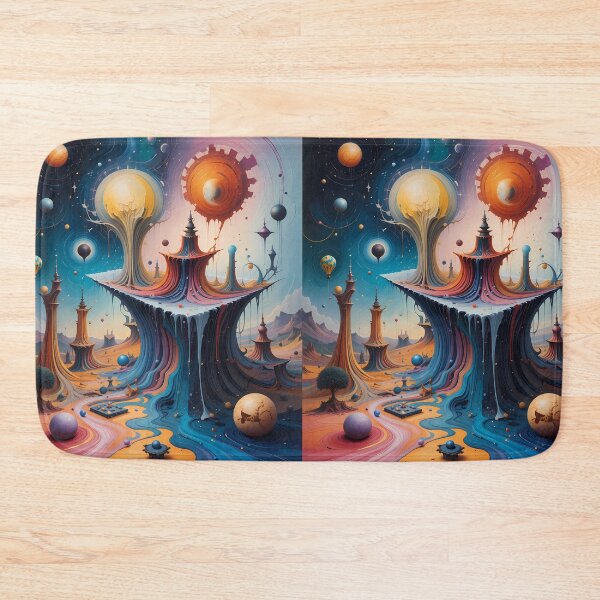 Item preview, Planets Abstracts Fantastical Worlds Landscapes Surreal Art Magic designed and sold by ART ATTACK ZONE.