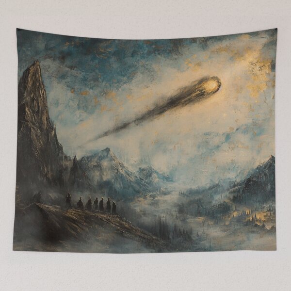 Item preview, Medieval Art - Dark Ages Comet and Cult Painting designed and sold by Fantasy Masterpiece.