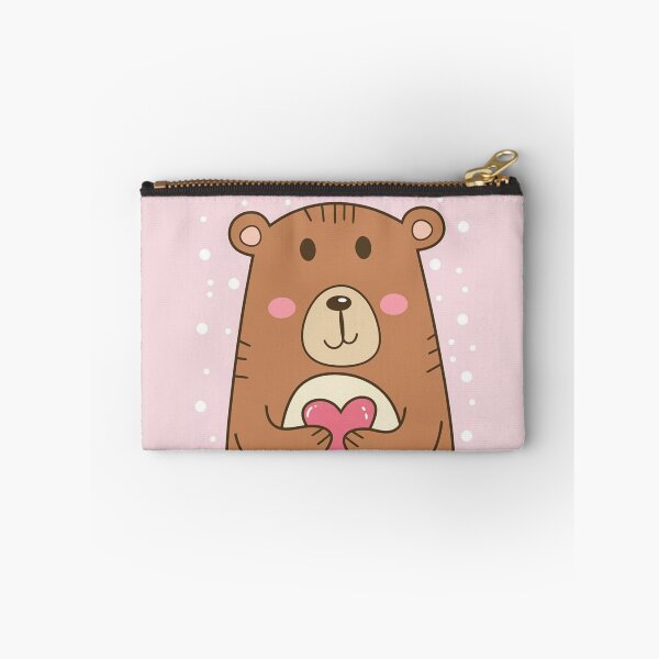 Item preview, A cute bear with small ears and a pink heart for your loved one. designed and sold by SaraSumi.