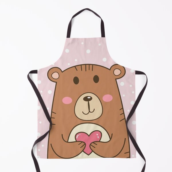 Item preview, A cute bear with small ears and a pink heart for your loved one. designed and sold by SaraSumi.
