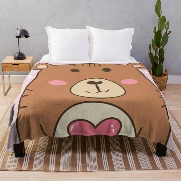 Item preview, A cute bear with small ears and a pink heart for your loved one. designed and sold by SaraSumi.