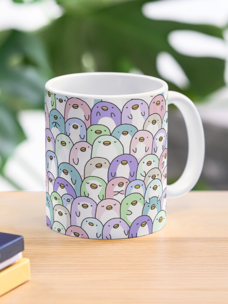Thumbnail 1 of 6, Coffee Mug, Penguin Snuggles designed and sold by KiraKiraDoodles.