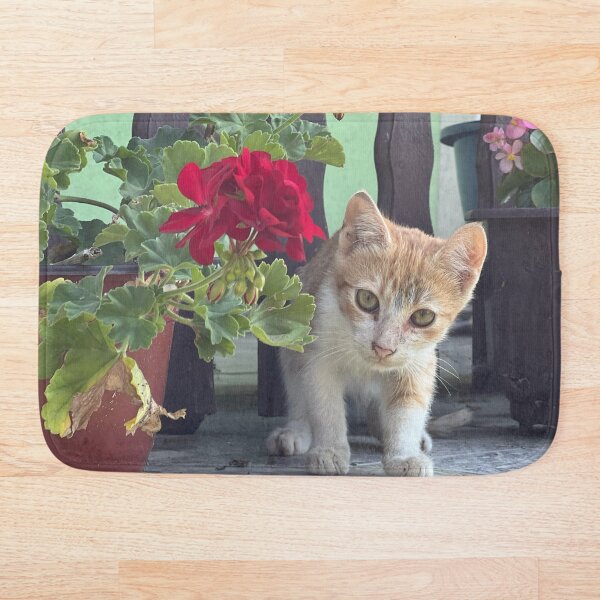 Item preview, Curious Kitten and Vibrant Geraniums designed and sold by Ivan  Design.
