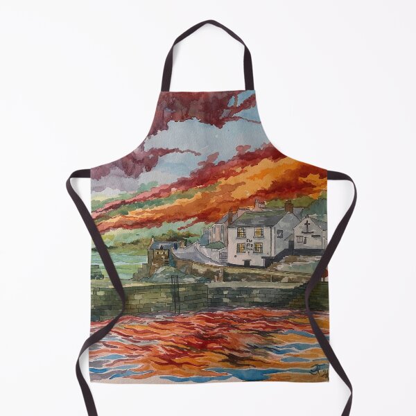 Item preview, Porthleven sunset designed and sold by GooseQuill.