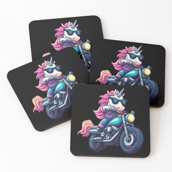 Item preview, Unicorn Riding a Motor Bike designed and sold by VelvetRoom.