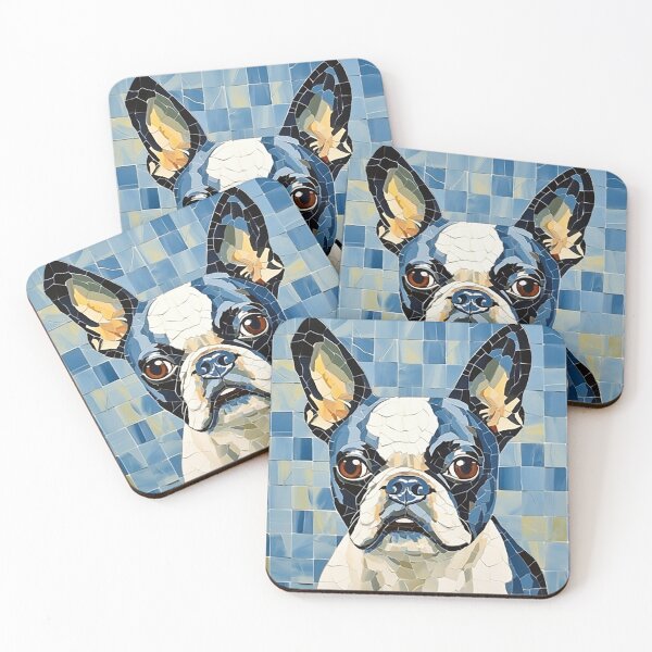 Item preview, Boston Terrier Mosaic designed and sold by Line Designs By Duck.