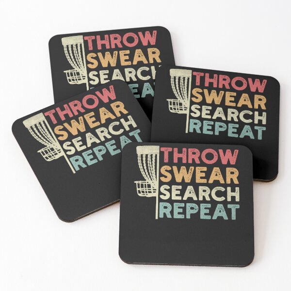 Artikelvorschau, Disc Golf - Werfen Fluchen Suchen Wiederholen Lustig entworfen und verkauft von PrintCrafting.