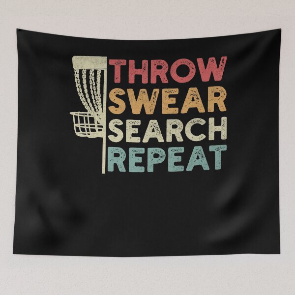 Item preview, Disc Golf - Throw Swear Search Repeat Funny designed and sold by PrintCrafting.