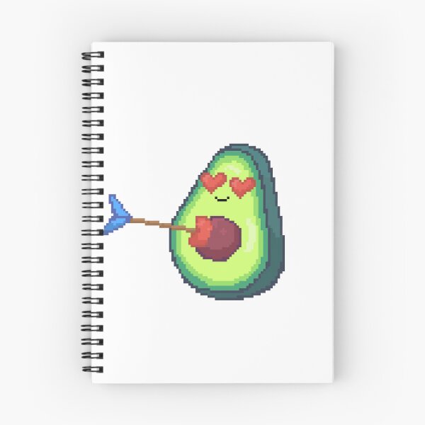 Item preview, pixel art of kawaii avocado arrowed by cupid with a heart arrow victim of love designed and sold by ZerpaGiovanna.