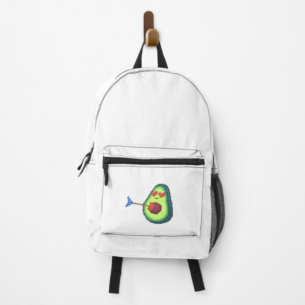 Item preview, pixel art of kawaii avocado arrowed by cupid with a heart arrow victim of love designed and sold by ZerpaGiovanna.
