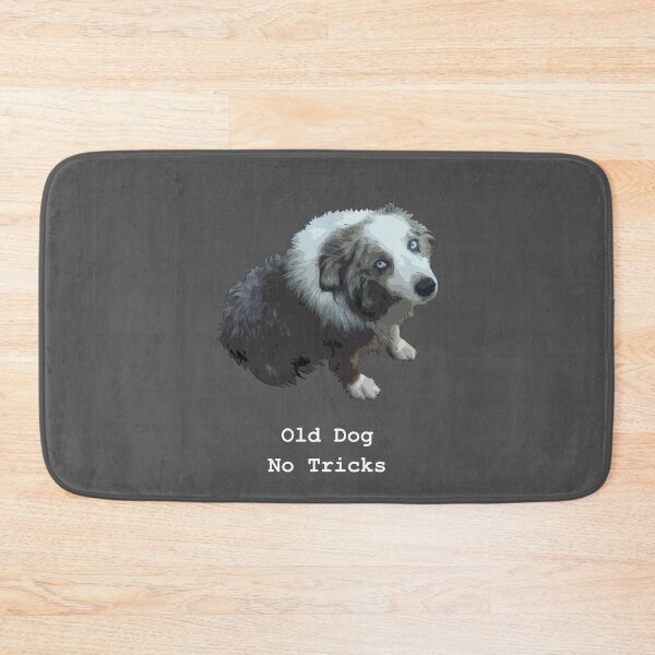 Item preview, OLD DOG NO TRICKS ON GREY designed and sold by Art in My Loft.