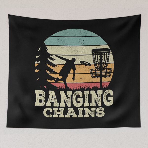 Item preview, Banging Chains Funny Disc Golf Basket designed and sold by PrintCrafting.