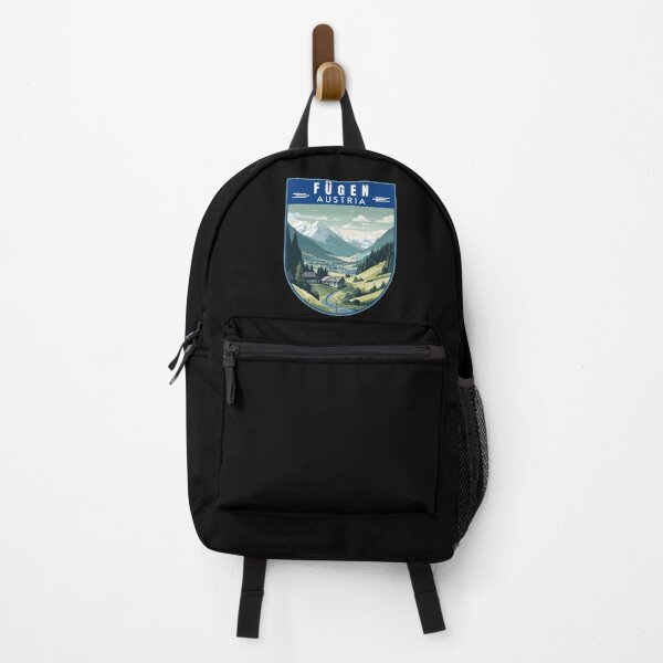 Item preview, Fügen in the Zillertal Austria (Tirol) Retro Travel Art Badge designed and sold by MaateoDesign.