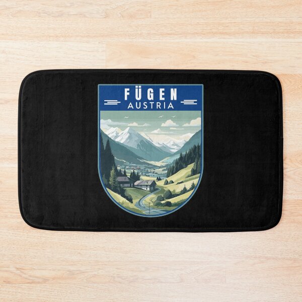 Item preview, Fügen in the Zillertal Austria (Tirol) Retro Travel Art Badge designed and sold by MaateoDesign.
