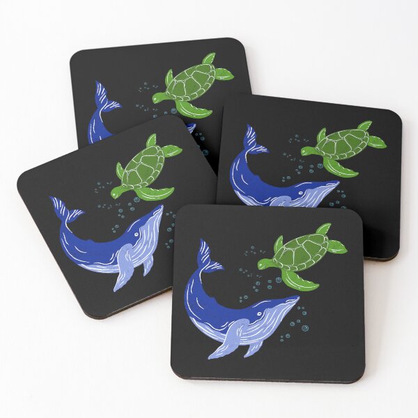 Item preview, The majestic blue whale and the long-lived giant tortoise. designed and sold by MadameSayCheese.