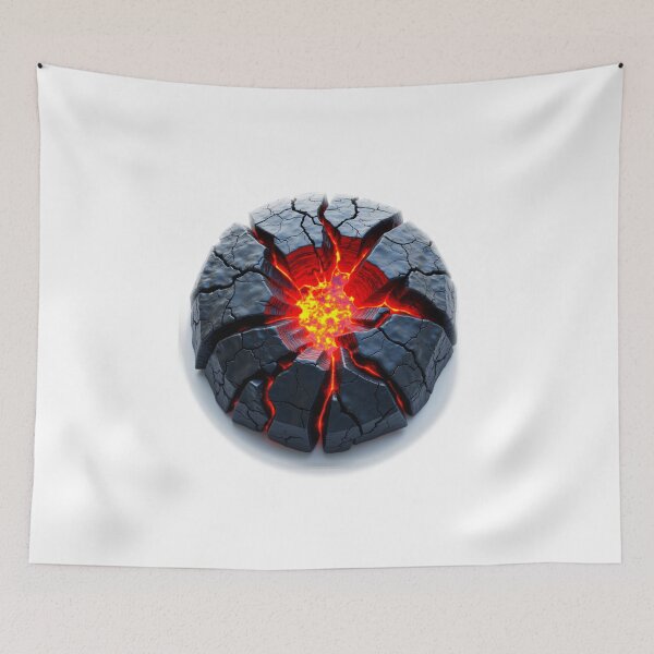 Item preview, Cracked Surface with Glowing Lava: Hyper-Realistic 3D Art designed and sold by Eiadlight.